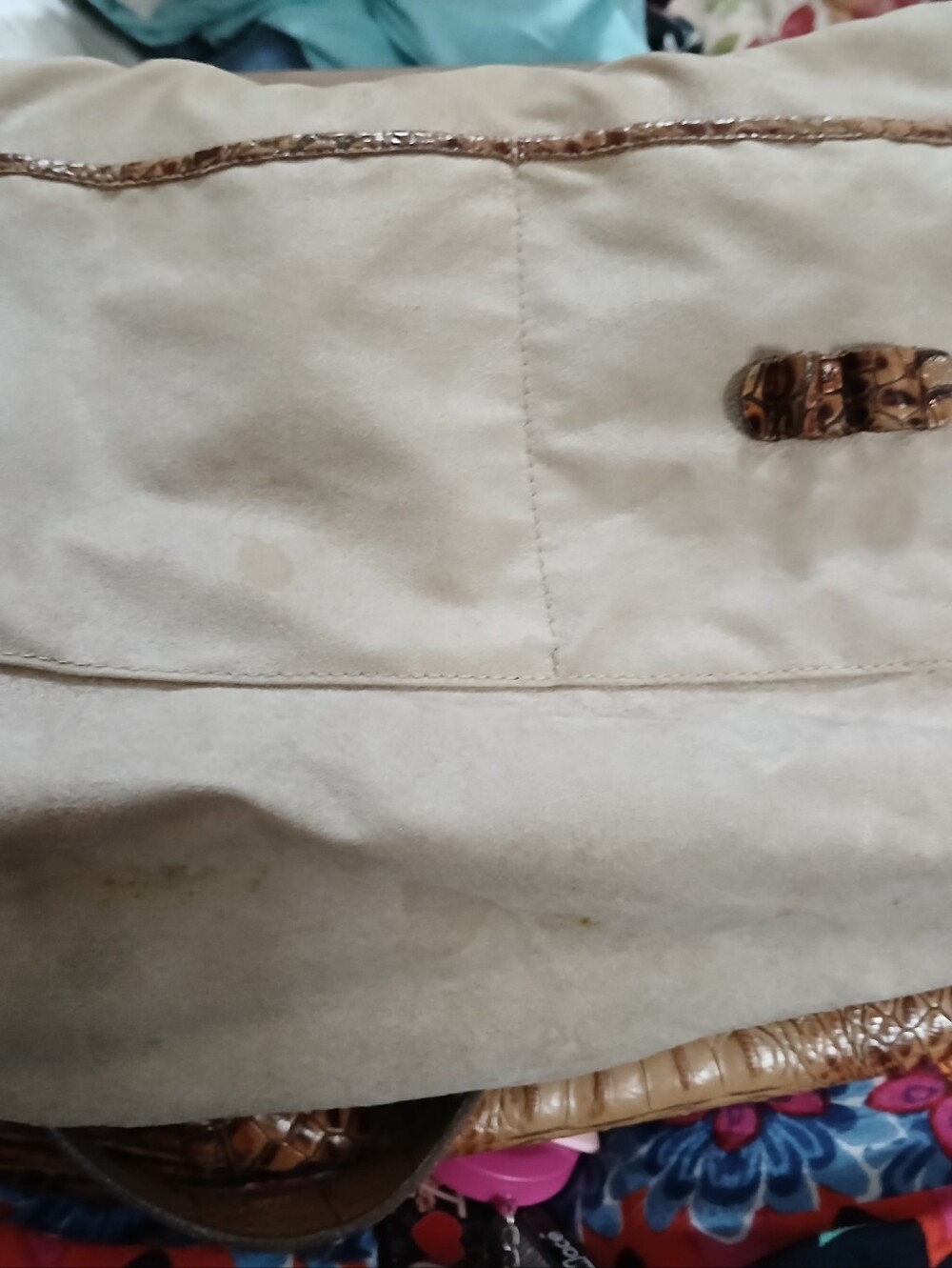 Brahmin Brown Croc-Embossed Satchel - Picture 9 of 16